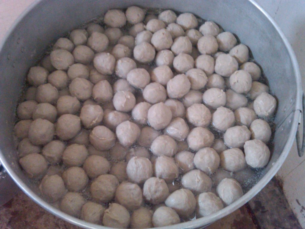 Hasil Mesin Pembuat Bakso Cetak Bakso