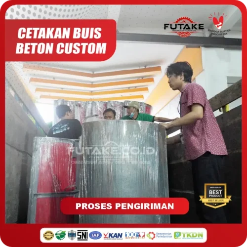 proses pengiriman cetakan buis beton gorong-gorong custom