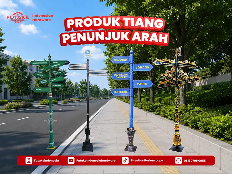 tiang penunjuk arah custom pabrik