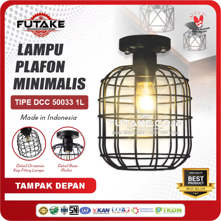 Lampu Gantung Vintage Lonjong Tipe DCC 50033 1L - Gambar 2