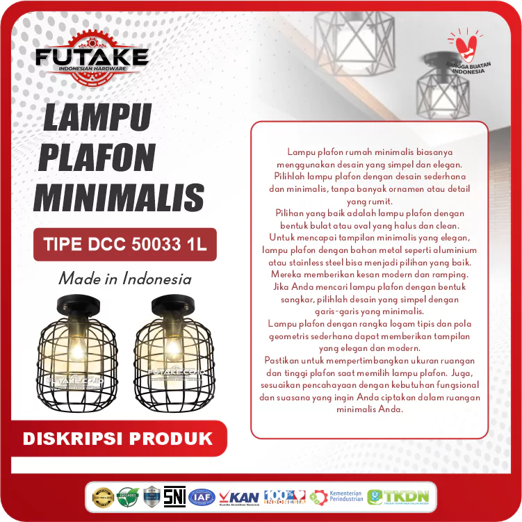 Lampu Gantung Vintage Lonjong Tipe DCC 50033 1L - Gambar 4