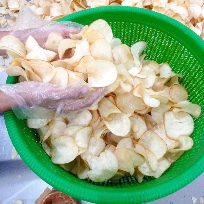 Jual Mesin Perajang Keripik Singkong Otomatis dan hasil