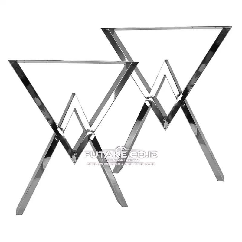 Kaki Meja Stainless Desain Unik