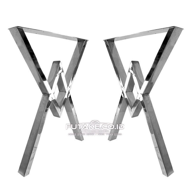 Kaki Meja Stainless Desain Unik