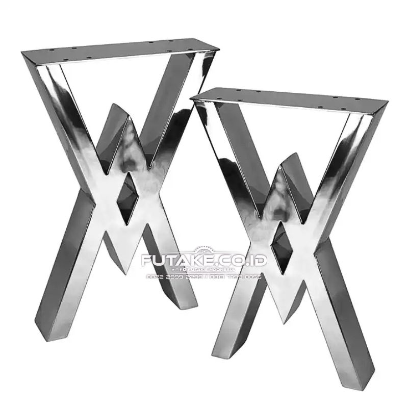 Kaki Meja Stainless Desain Unik