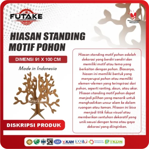 deskripsi hiasan pohon kayu