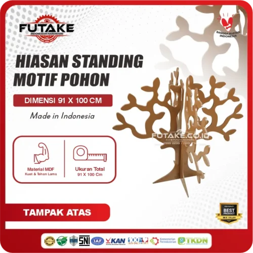 spesifikasi hiasan pohon kayu