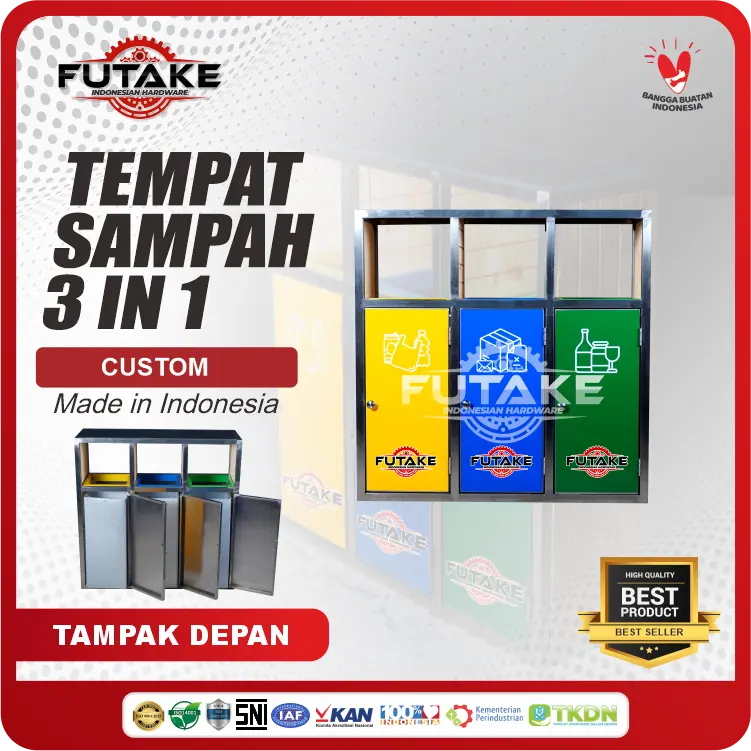 tempat sampah 3 in 1 custom