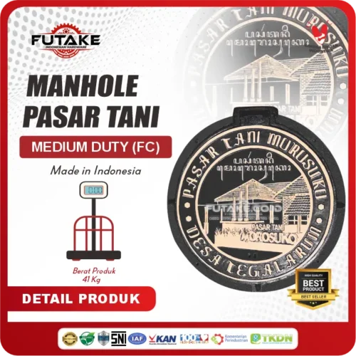 berat Manhole Cover Medium Duty Pasar Tani