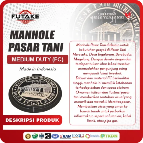 deskripsi Manhole Cover Medium Duty Pasar Tani