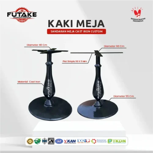 dimensi Kaki Meja Besi Alas Bulat 55 Cm