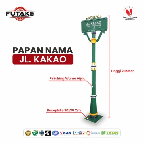 spesifikasi plang jalan kakao