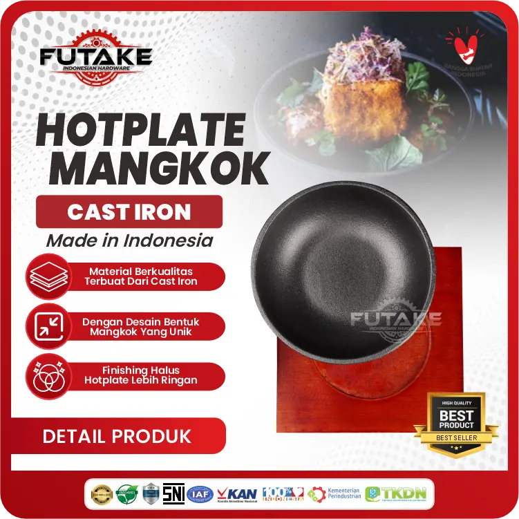 Hotplate Mangkok Cast Iron 17 x 72,6 Cm