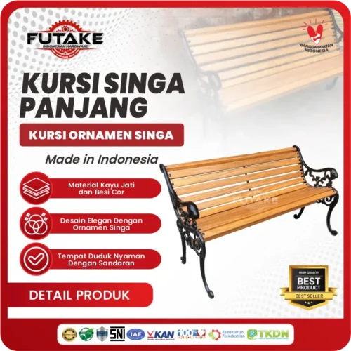 Kursi Taman Besi Cor 120 Cm (Set Kursi Meja Singa)