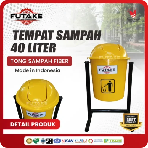 Tempat Sampah 40 Liter Bahan Fiber