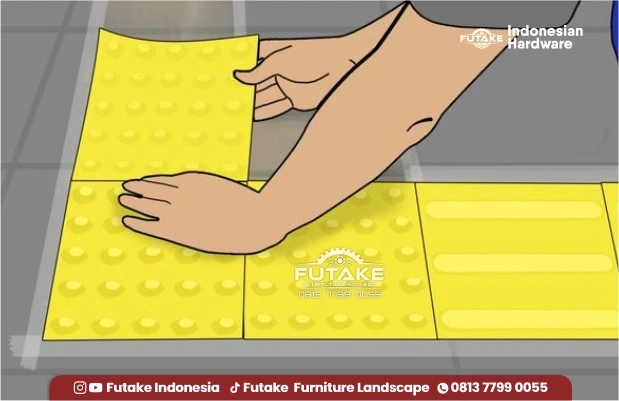 cara pasang guiding block PVC