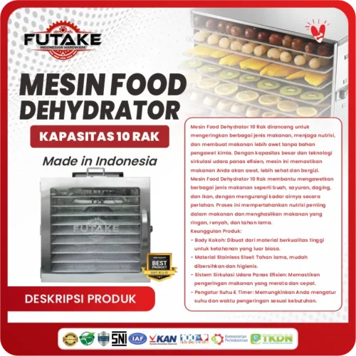 deskripsi Mesin Food Dehydrator FDH-10 50 Liter