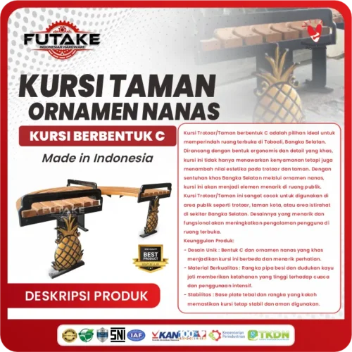 deskripsi Kursi Taman Bangka Selatan Bentuk C
