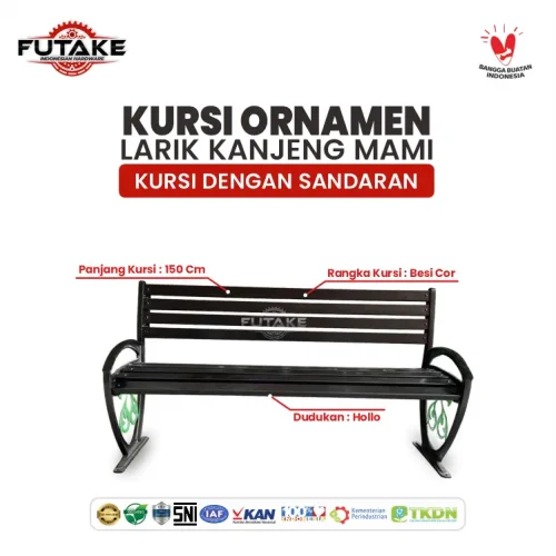 kursi taman besi cor