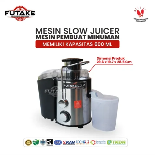 dimensi mesin slow juicer 600 ml