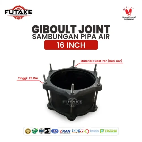 dimensi giboult joint 16 inchi