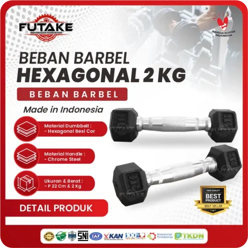 Dumbell Hexagonal 2 kg