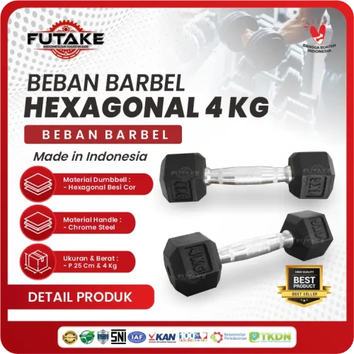 Dumbell Hexagonal 4 kg