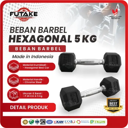 Dumbell Hexagonal 5 kg