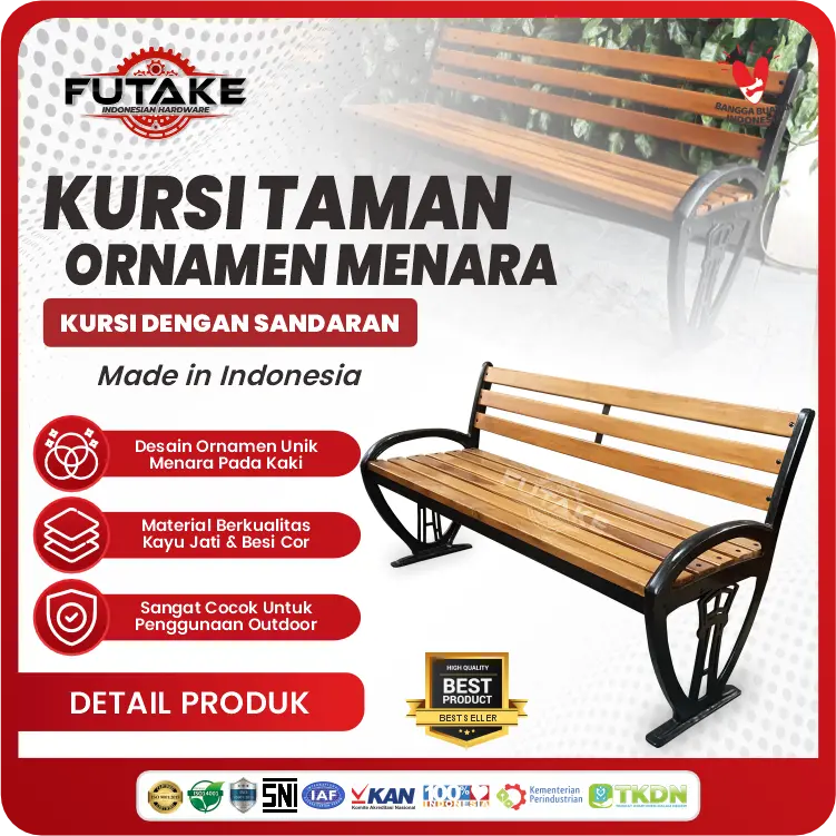 Kursi Taman Minimalis Ornamen Menara