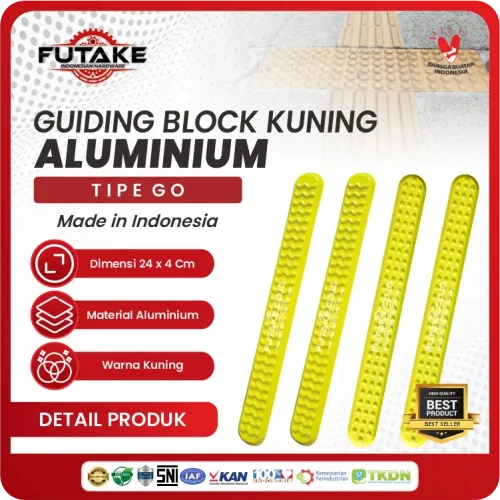 Tactile Aluminium Go Kuning 24 cm x 4 cm