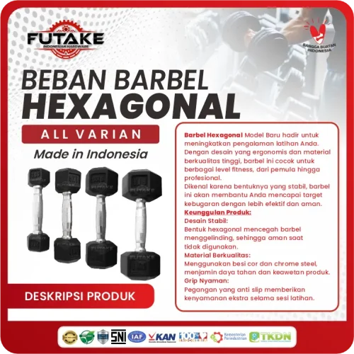 deskripsi Dumbell Hexagonal Futake Indonesia