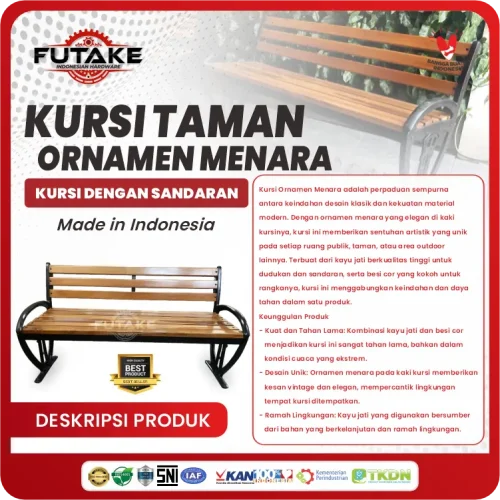 deskripsi Kursi Taman Minimalis Ornamen Menara
