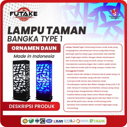 deskripsi Lampu Taman Bangka Type 1