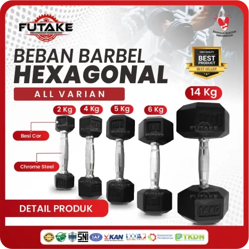 spesifikasi Dumbell Hexagonal Futake Indonesia