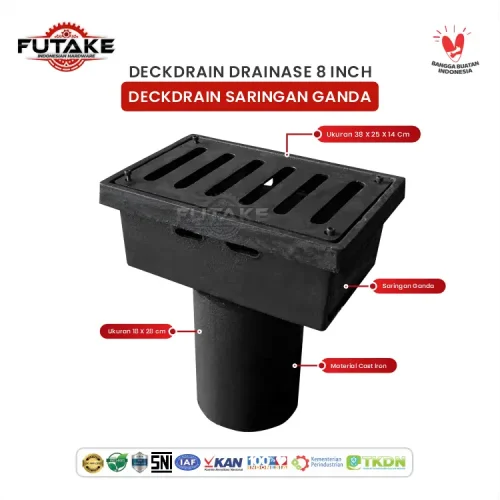 ukuran Deck Drain 8 Inch