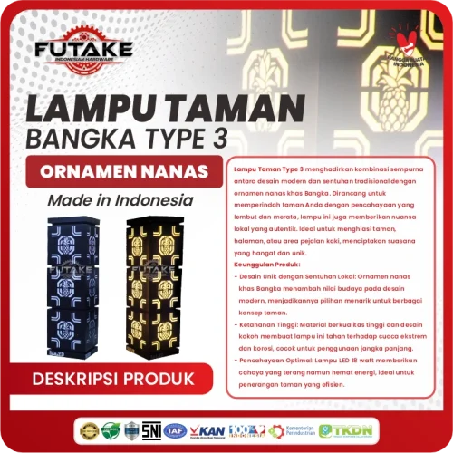 deskripsi Lampu Taman Bangka Type 3