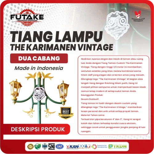deskripsi Tiang Lampu Salatiga Karimamen Vintage