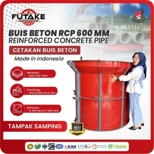 cetakan buis beton RCP 600 mm