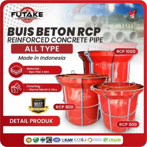 spesifikasi cetakan buis beton RCP