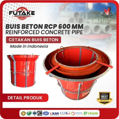 tampilan atas cetakan buis beton RCP