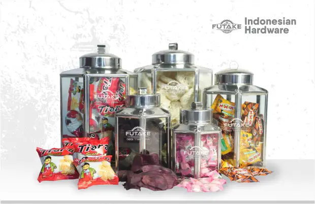 Toples Stainless Steel dan kaca