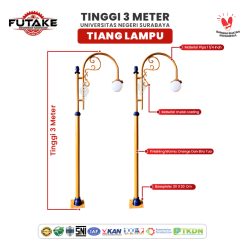 dimensi Tiang Lampu 3 Meter Universitas Negeri Surabaya