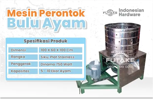 mesin perontok bulu ayam kapasitas 5-10 ekor