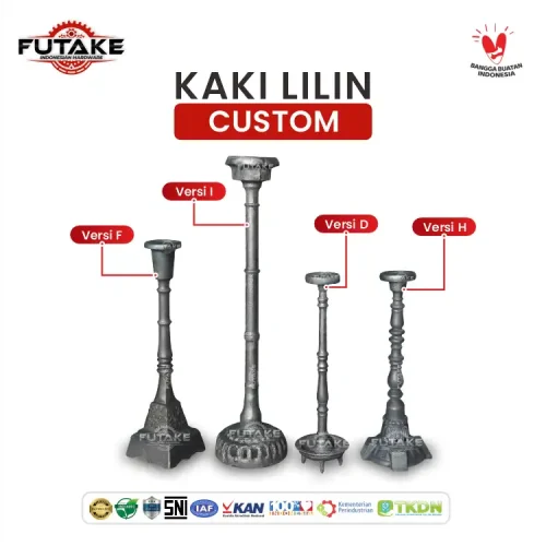 dimensi versi kaki lilin custom Futake