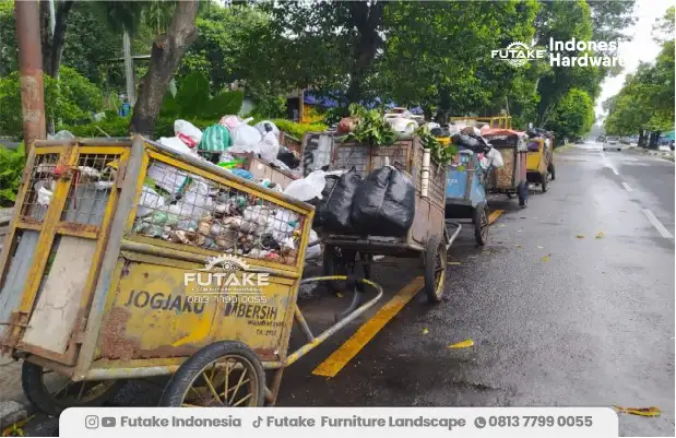 gerobak untuk menampung sampah