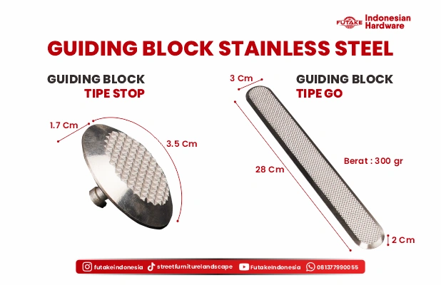 ukuran guiding block stainless steel