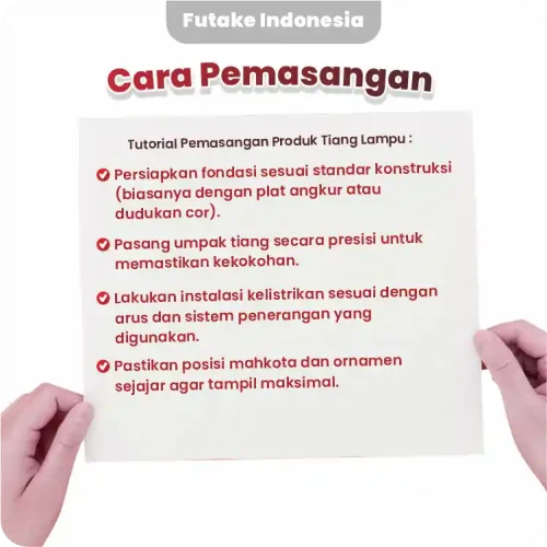 cara pemasangan tiang lampu pakualaman Jogja