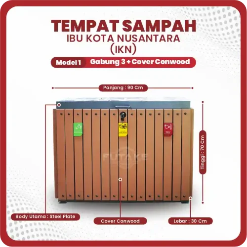 dimensi tempat sampah IKN 3 in 1 model 1