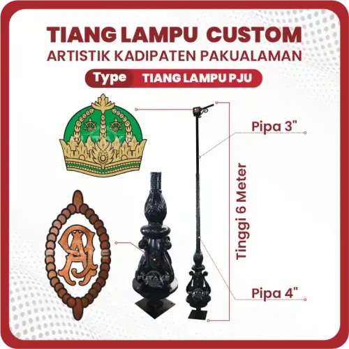 dimensi tiang lampu pakualaman Jogja