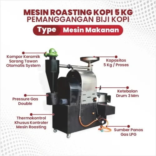 dimensi mesin roasting kopi